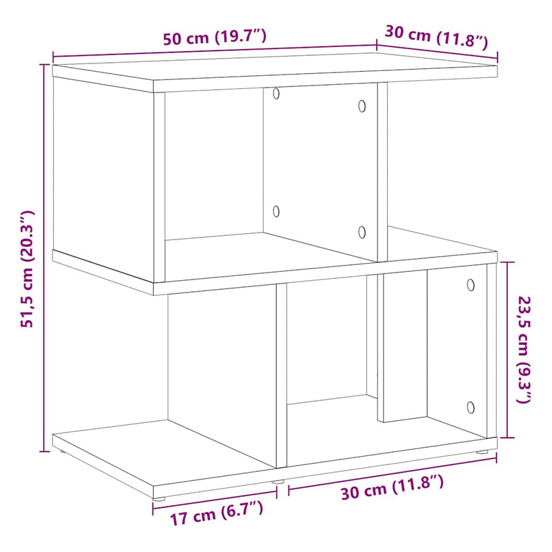 vidaXL éjjeliszekrény régi fa 50x30x51,5 cm Gépi fa