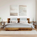 vidaXL éjjeliszekrények 2 db Régi fa 50x30x51,5 cm Gépelt fa