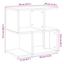 vidaXL éjjeliszekrények 2 db Régi fa 50x30x51,5 cm Gépelt fa