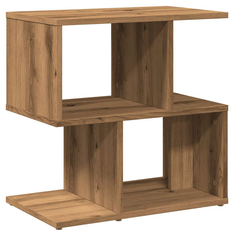 vidaXL 2 db kézműves tölgyszínű szerelt fa éjjeliszekrény 50x30x51,5cm