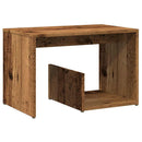 vidaXL Oldalasztal Régi fa 59x36x38 cm Gépelt fa