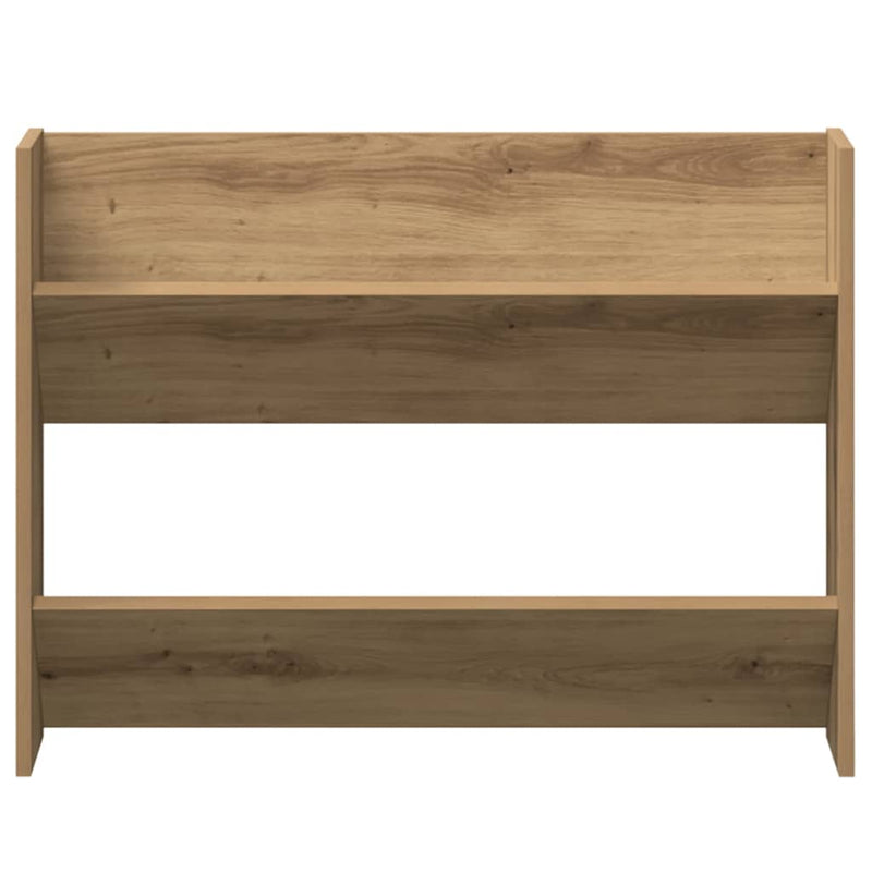 vidaXL kézműves tölgy színű szerelt fa fali cipőszekrény 80x18x60 cm