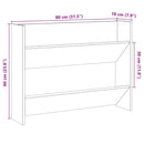 vidaXL kézműves tölgy színű szerelt fa fali cipőszekrény 80x18x60 cm