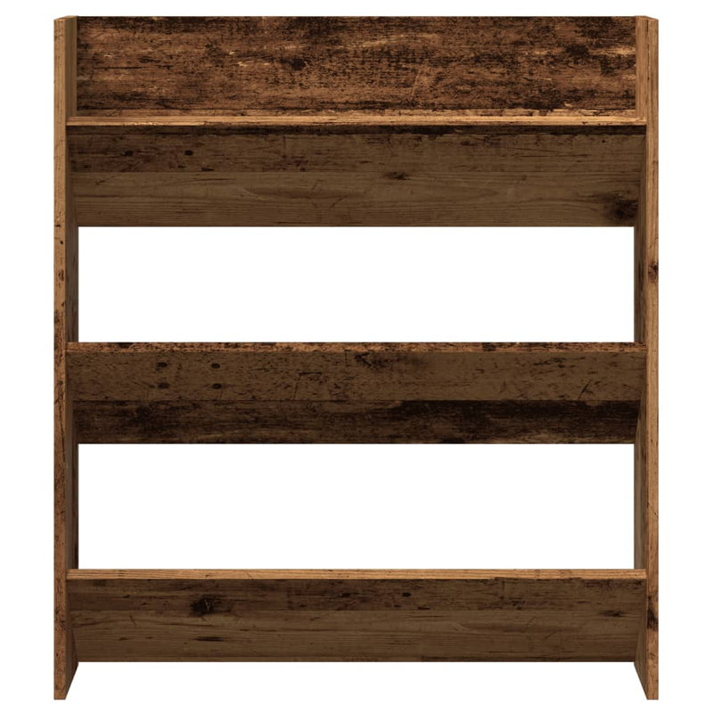 vidaXL antik fa színű szerelt fa fali cipősszekrény 80 x 18 x 90 cm