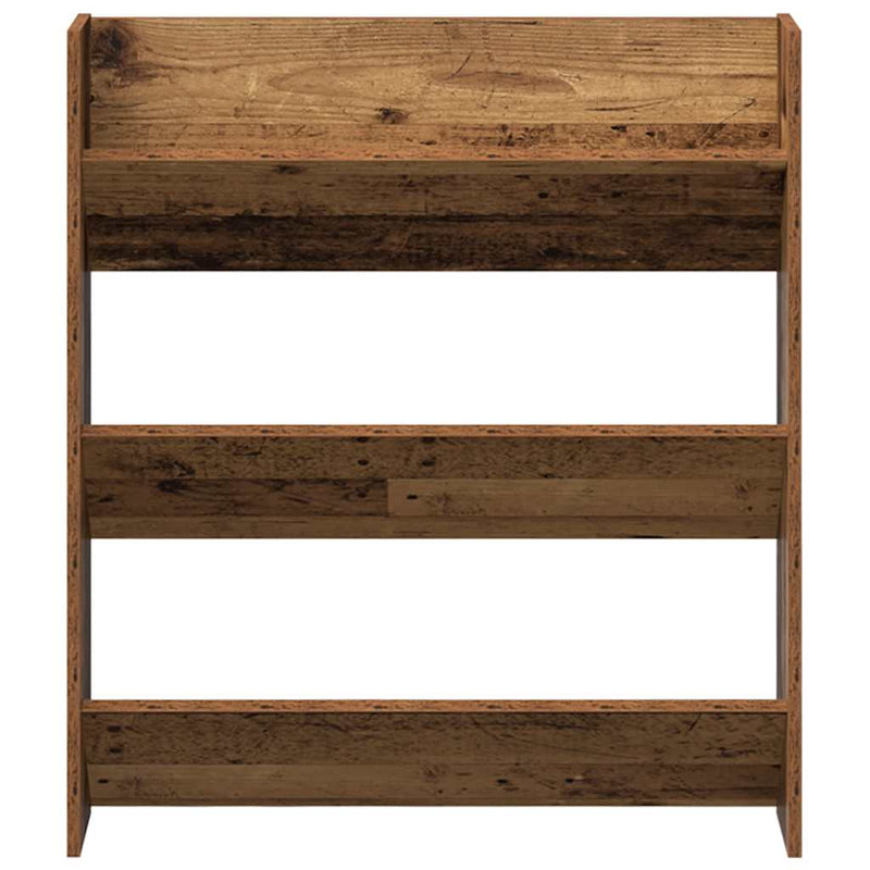 vidaXL antik fa színű szerelt fa fali cipősszekrény 80 x 18 x 90 cm