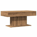 vidaXL kézműves tölgyfa dohányzóasztal 96 x 50 x 45 cm redőzött fa