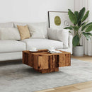vidaXL antik fa színű szerelt fa dohányzóasztal 60 x 60 x 31,5 cm