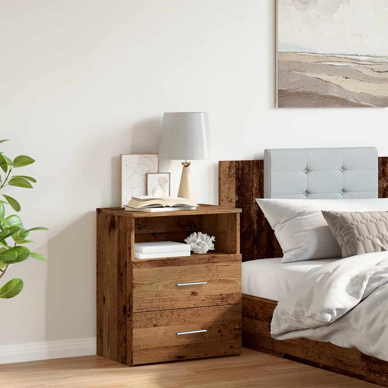 vidaXL antik fa színű szerelt fa éjjeliszekrény 50 x 32 x 60 cm