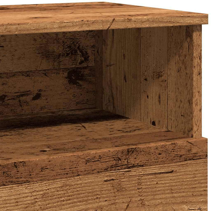 vidaXL antik fa színű szerelt fa éjjeliszekrény 50 x 32 x 60 cm