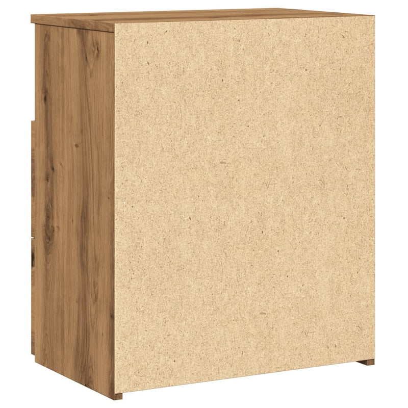 vidaXL kézműves tölgy színű szerelt fa éjjeliszekrény 50 x 32 x 60 cm