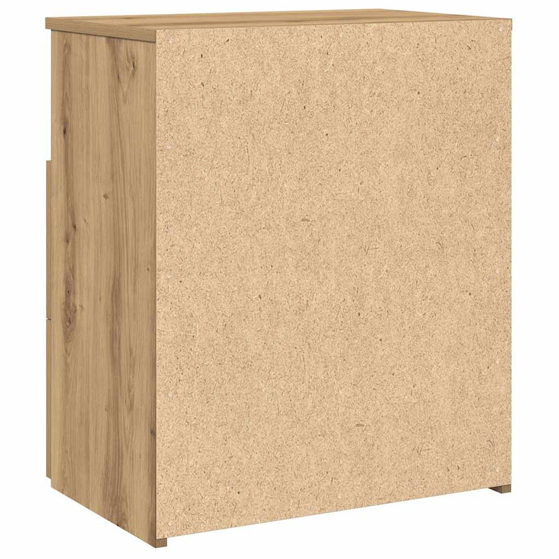 vidaXL 2 db kézműves tölgy színű szerelt fa éjjeliszekrény 50x32x60 cm