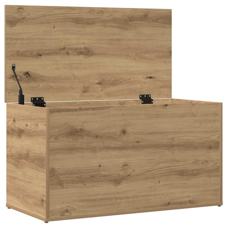 vidaXL kézműves tölgy színű szerelt fa tárolóláda 84 x 42 x 46 cm