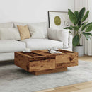 vidaXL antik fa színű szerelt fa dohányzóasztal 90 x 60 x 31 cm