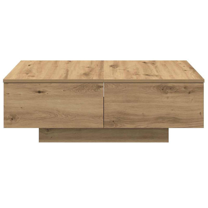 vidaXL kézműves tölgy színű szerelt fa dohányzóasztal 90 x 60 x 31 cm