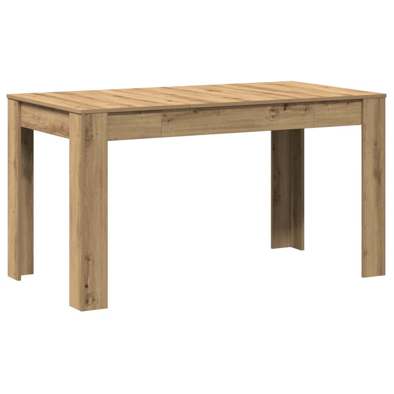vidaXL kézműves tölgy színű szerelt fa étkezőasztal 140 x 74,5 x 76 cm