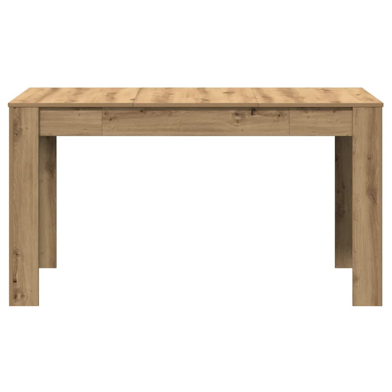vidaXL kézműves tölgy színű szerelt fa étkezőasztal 140 x 74,5 x 76 cm