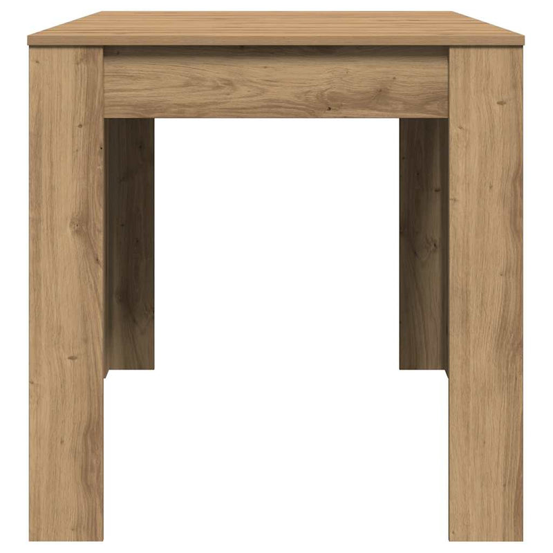 vidaXL kézműves tölgy színű szerelt fa étkezőasztal 140 x 74,5 x 76 cm