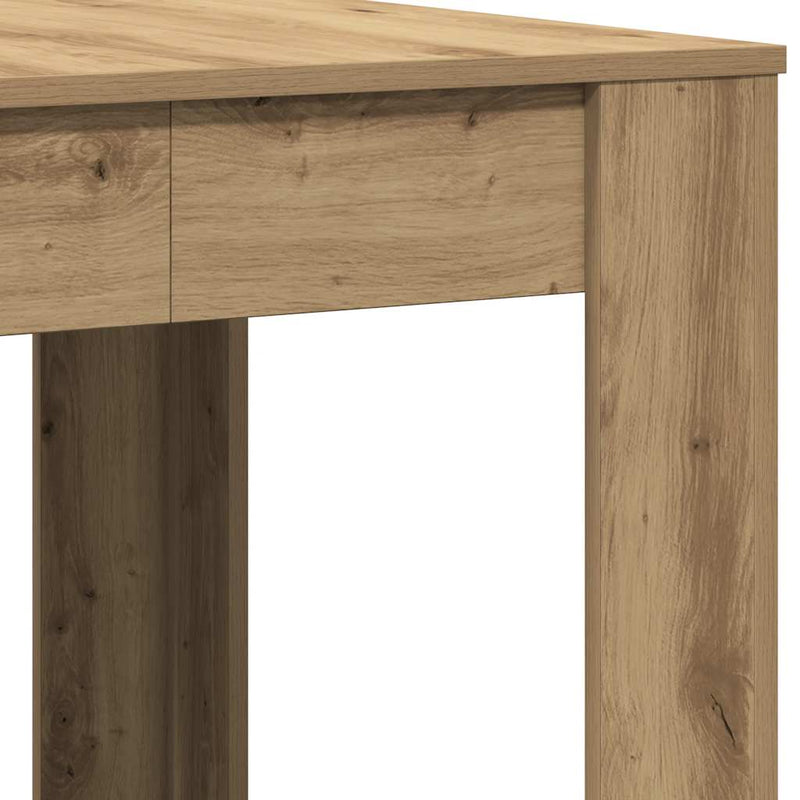 vidaXL kézműves tölgy színű szerelt fa étkezőasztal 140 x 74,5 x 76 cm