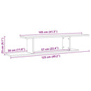 vidaXL antik fa színű szerelt fa fali TV-polc 125 x 18 x 23 cm
