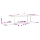 vidaXL kézműves tölgy színű szerelt fa fali TV-polc 125 x 18 x 23 cm