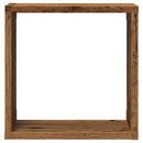 vidaXL 6 db antik fa színű szerelt fa fali kockapolc 30x15x30 cm