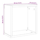 vidaXL 6 db antik fa színű szerelt fa fali kockapolc 30x15x30 cm
