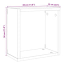 vidaXL 2 db kézműves tölgyszínű szerelt fa fali kockapolc 30x15x30 cm