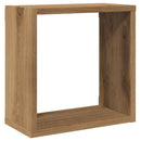 vidaXL 4 db kézműves tölgyszínű szerelt fa fali kockapolc 30x15x30 cm