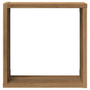 vidaXL 4 db kézműves tölgyszínű szerelt fa fali kockapolc 30x15x30 cm