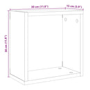 vidaXL 4 db kézműves tölgyszínű szerelt fa fali kockapolc 30x15x30 cm