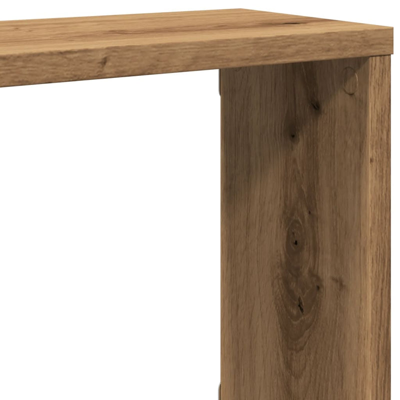 vidaXL 4 db kézműves tölgyszínű szerelt fa fali kockapolc 100x15x30 cm