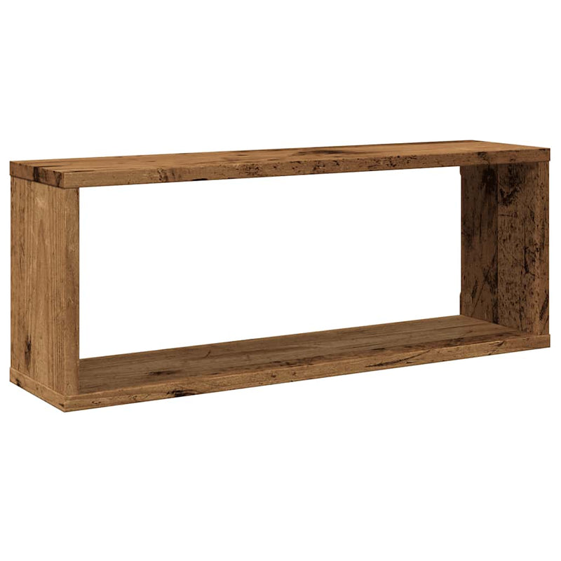 vidaXL 2 db antik fa színű szerelt fa fali kockapolc 60 x 15 x 23 cm