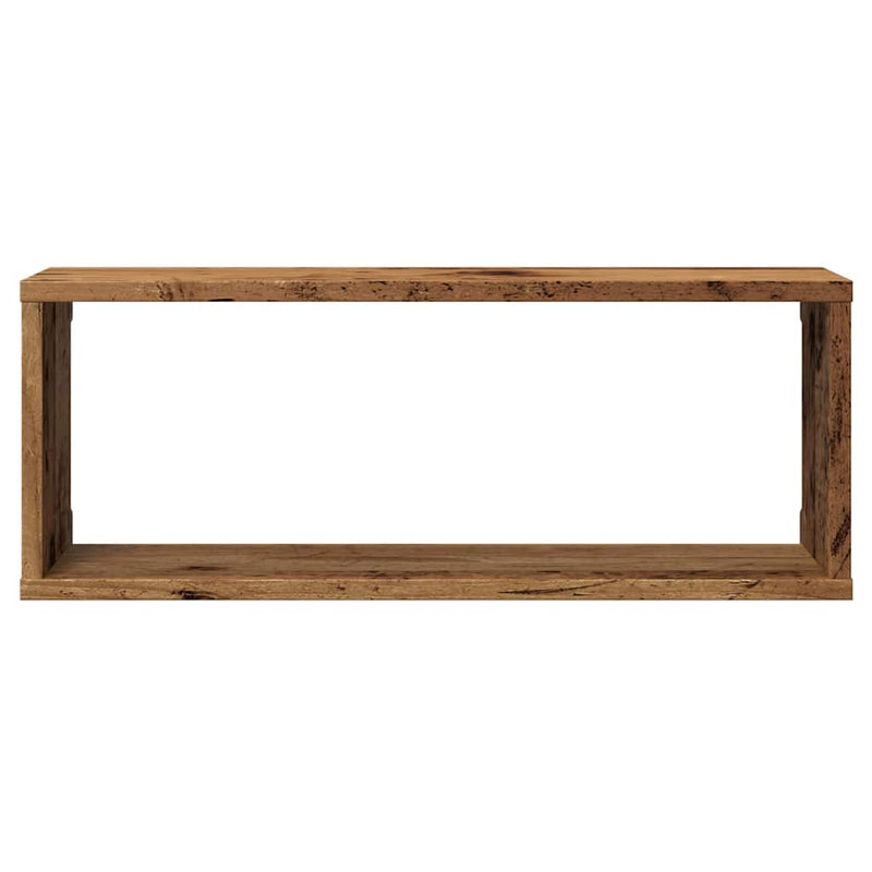 vidaXL 2 db antik fa színű szerelt fa fali kockapolc 60 x 15 x 23 cm