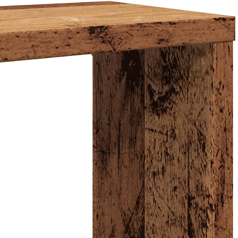 vidaXL 6 db antik fa színű szerelt fa fali kockapolc 60 x 15 x 23 cm