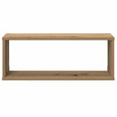 vidaXL 2 db kézműves tölgyszínű szerelt fa fali kockapolc 60x15x23 cm