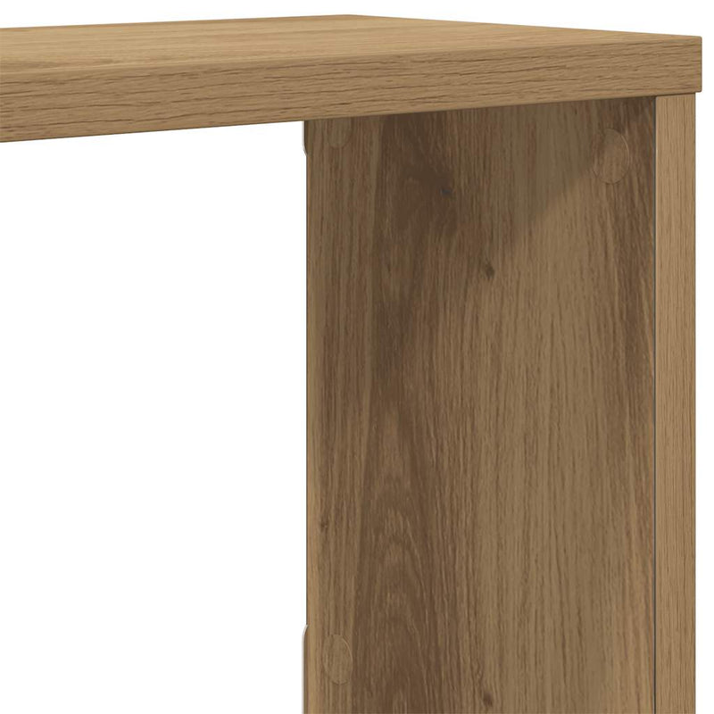 vidaXL 2 db kézműves tölgyszínű szerelt fa fali kockapolc 60x15x23 cm