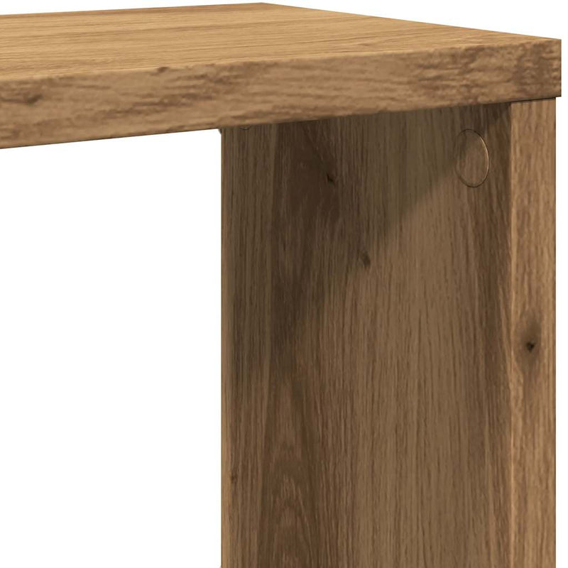 vidaXL 4 db kézműves tölgy színű szerelt fa fali kockapolc 60x15x23 cm