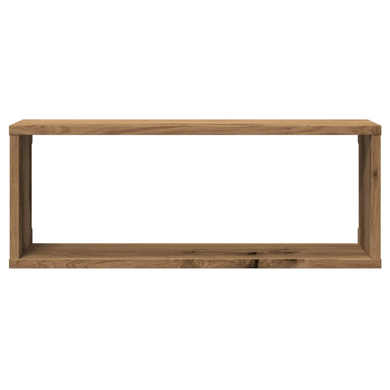 vidaXL 6 db kézműves tölgy színű szerelt fa fali kockapolc 60x15x23 cm