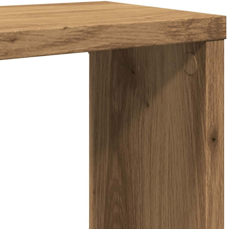 vidaXL 6 db kézműves tölgy színű szerelt fa fali kockapolc 60x15x23 cm