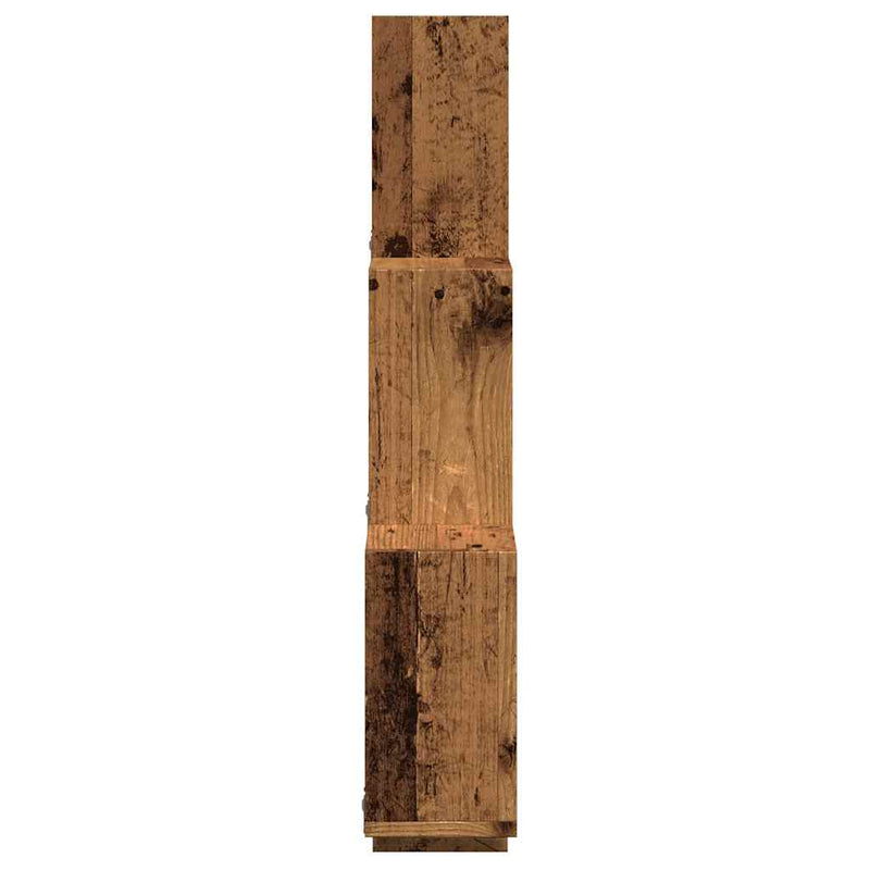 vidaXL antik fa színű szerelt fa fali kockapolc 78 x 15 x 93 cm