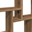 vidaXL kézműves tölgy színű négyszög szerelt fa fali polc 78x15x93 cm