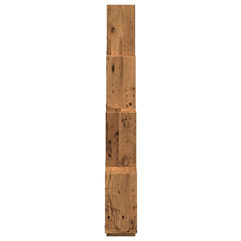 vidaXL antik fa színű szerelt fa fali kocka polcok 90x15x119,5 cm