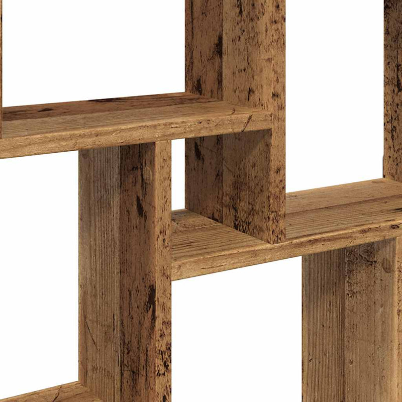 vidaXL antik fa színű szerelt fa fali kocka polcok 90x15x119,5 cm