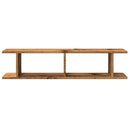 vidaXL 2 db antik fa színű szerelt fa fali polc 90 x 18 x 20 cm