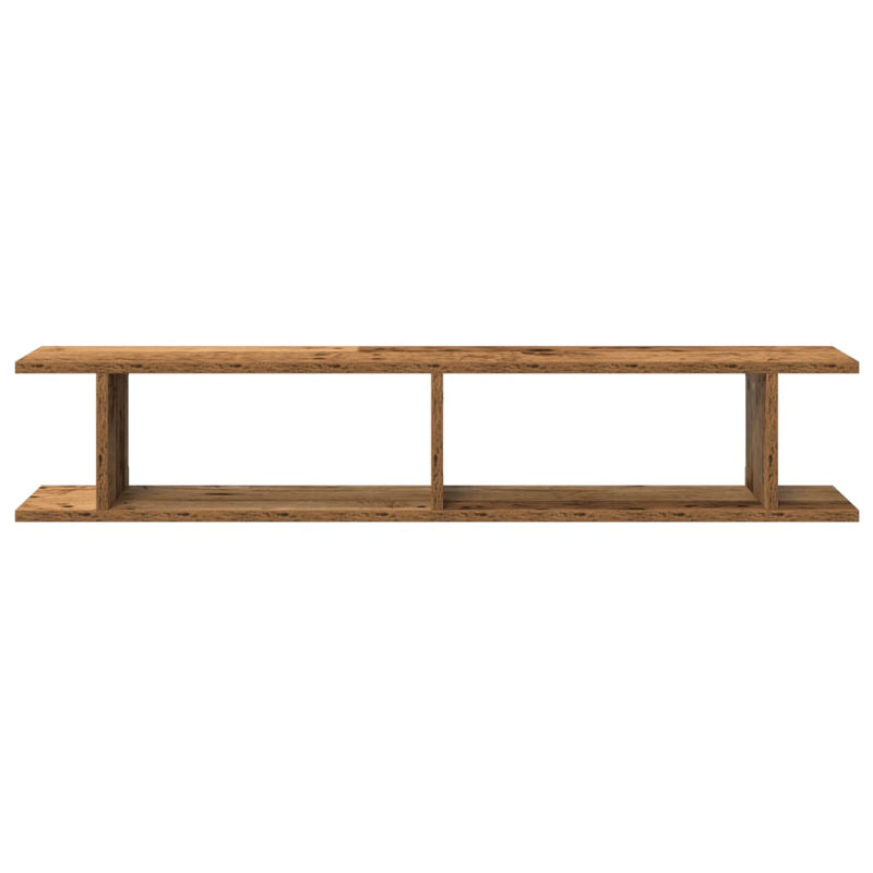 vidaXL 2 db antik fa színű szerelt fa fali polc 105 x 18 x 20 cm