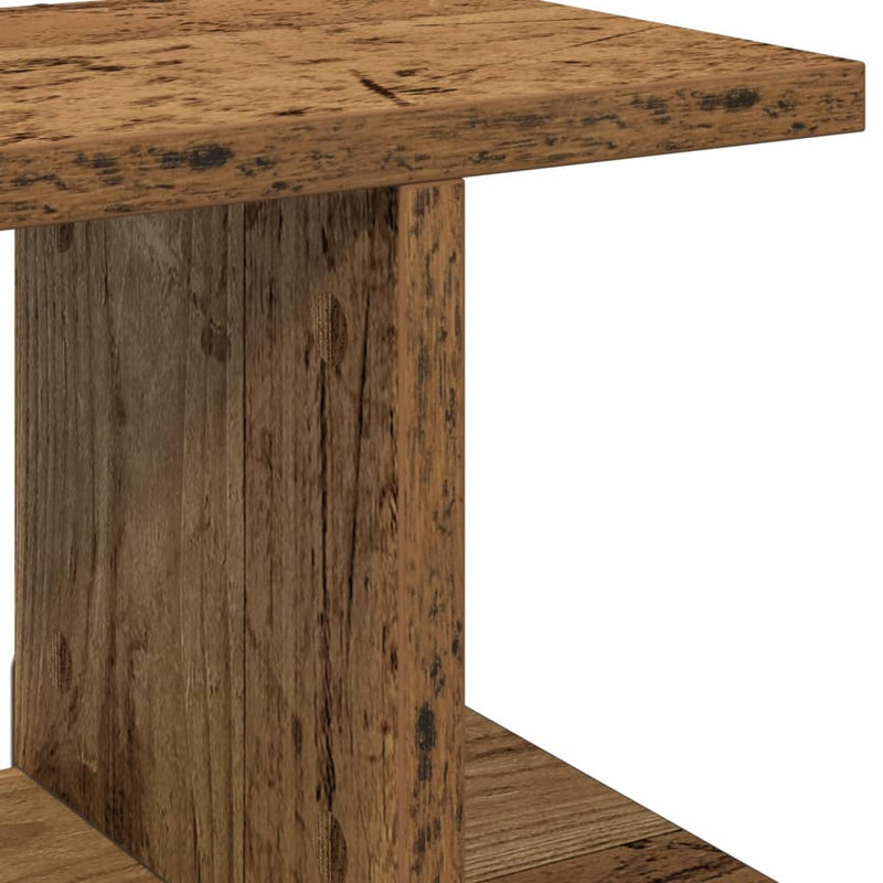 vidaXL 2 db antik fa színű szerelt fa fali polc 105 x 18 x 20 cm
