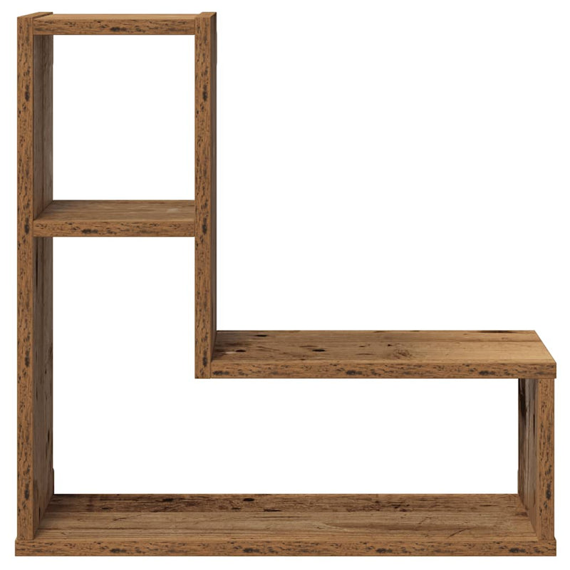 vidaXL 2 db antik fa színű szerelt fa fali kockapolc 50x15x50 cm