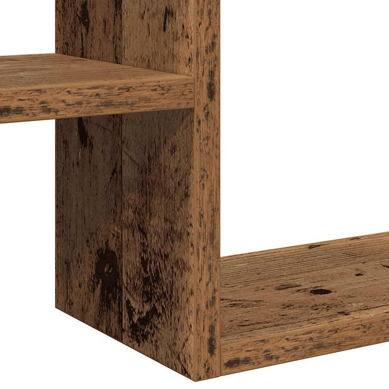 vidaXL 2 db antik fa színű szerelt fa fali kockapolc 50x15x50 cm