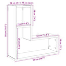 vidaXL 2 db antik fa színű szerelt fa fali kockapolc 50x15x50 cm