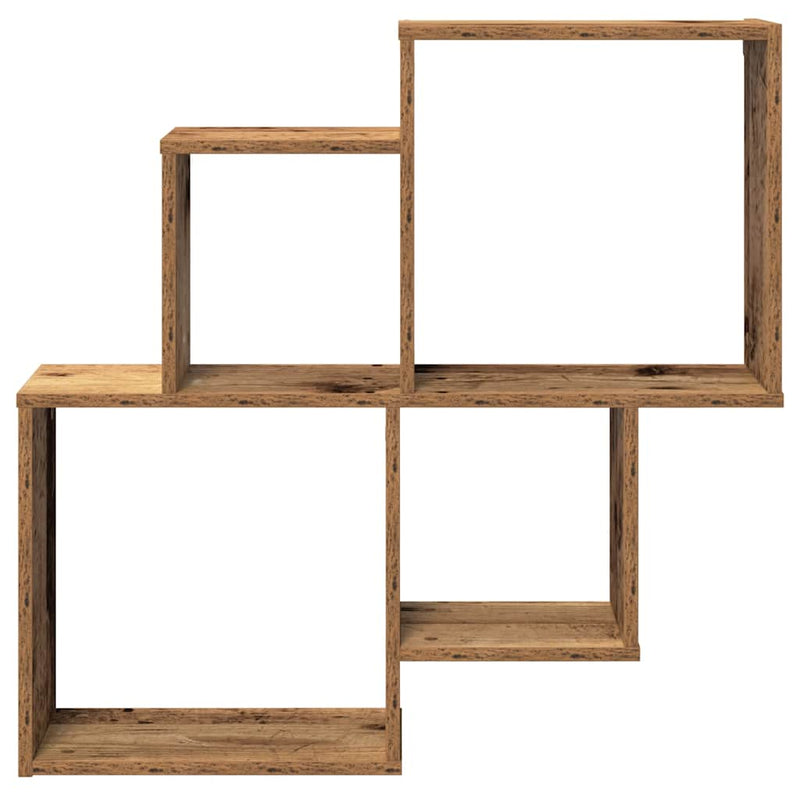 vidaXL fali polc Régi fa 80x15x78,5 cm Gépelt fa